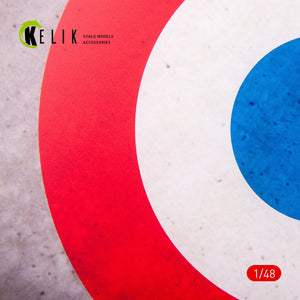 KELIK KS48025 France Roundel - Acrylic 3 mm (240 x 240 mm) (190g) 1/48 – zdjęcie 2