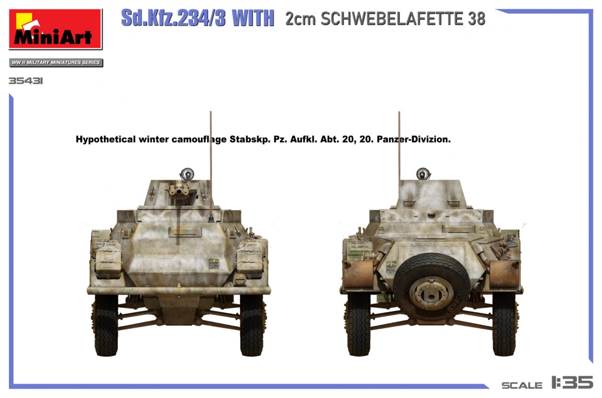 MiniArt 35431 Sd.Kfz.234/3 With 2cm Schwebelafette 38 1/35 – zdjęcie 16