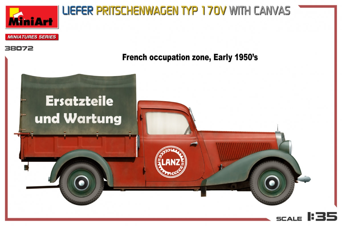 MiniArt 38072 LIEFER PRITSCHENWAGEN TYP 170V WITH CANVAS 1/35 – zdjęcie 5