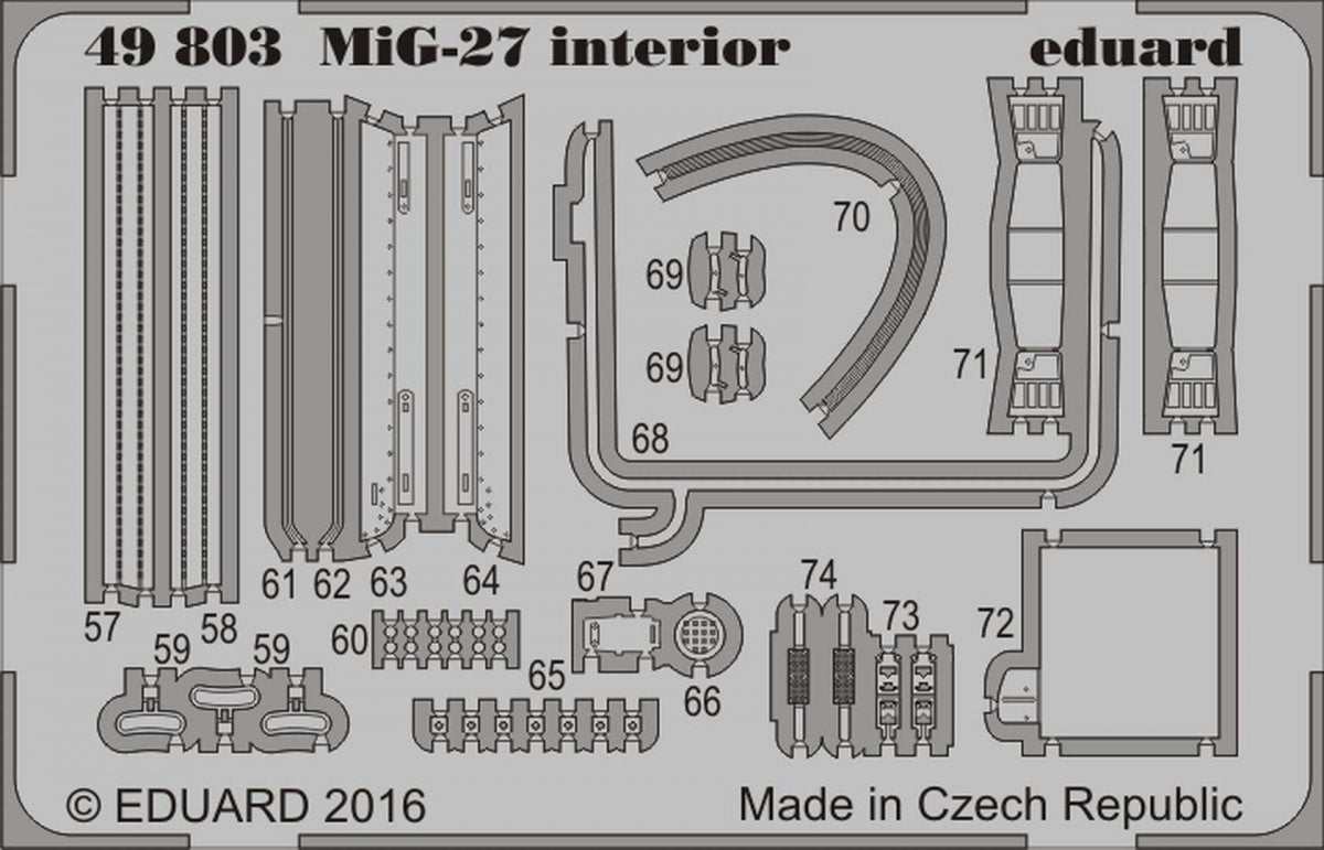 Eduard 49803 MiG-27 interior TRUMPETER 1/48 – zdjęcie 2