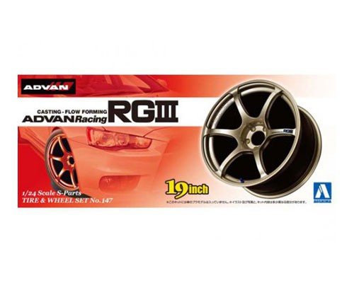 Jantes et pneus Aoshima 00902 Advan Racing Rgiii 1/24