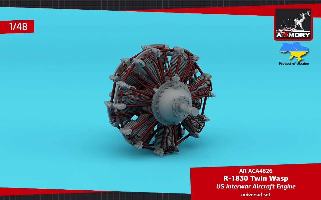 Armory Models ACA4826 R-1830 Twin Wasp US Inter-War &amp;amp; WWII aircraft engine 1/48 – zdjęcie 2