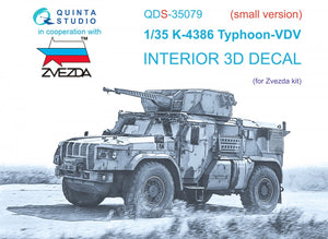 Quinta Studio QDS-35079 K-4386 Typhoon VDV 3D-Printed &amp;amp; coloured Interior on decal paper (Zvezda) (Small version) 1/35