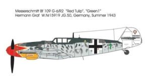 KA Models KP-48001A Messerschmitt Bf109 G-6 Red Tulip ( ex Fujimi )1/48 – zdjęcie 5