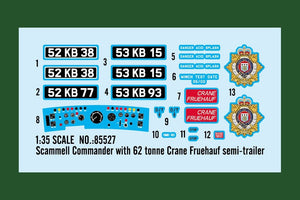 Hobby Boss 85527 Scammell Commander with 62 tonne Crane Fruehauf semi-trailer 1/35 – Bild 3
