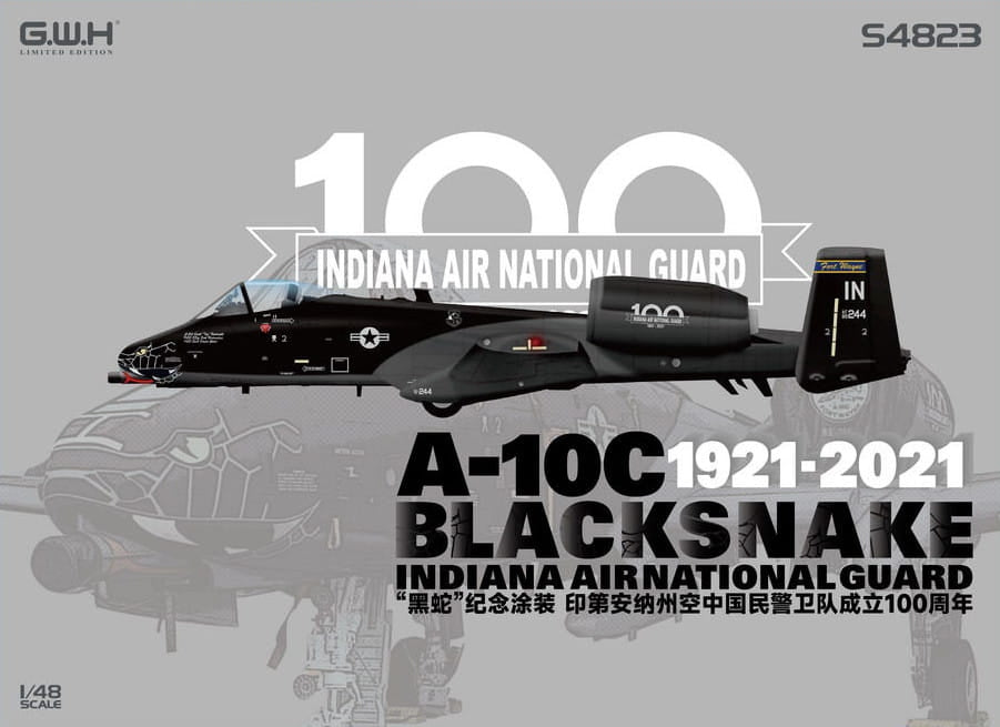 Maquette Great Wall Hobby S4823 A-10C Blacksnake de la Garde nationale aérienne de l&amp;#39;Indiana au 1/48