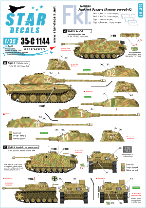 Star Decals 35-C1144 German Funklenk (Fkl) Panzers #2.1/35