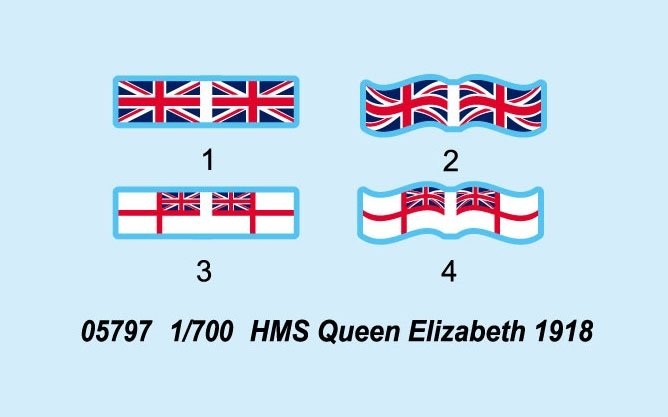Trumpeter 05797 British battleship HMS Queen Elizabeth (1918) 1/700 – zdjęcie 6