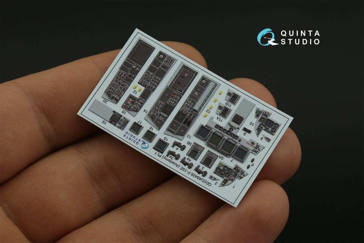 Quinta Studio QDS-48426 F-15E 3D-Printed coloured Interior on decal paper (Academy) (Small version) 1/48 – zdjęcie 3