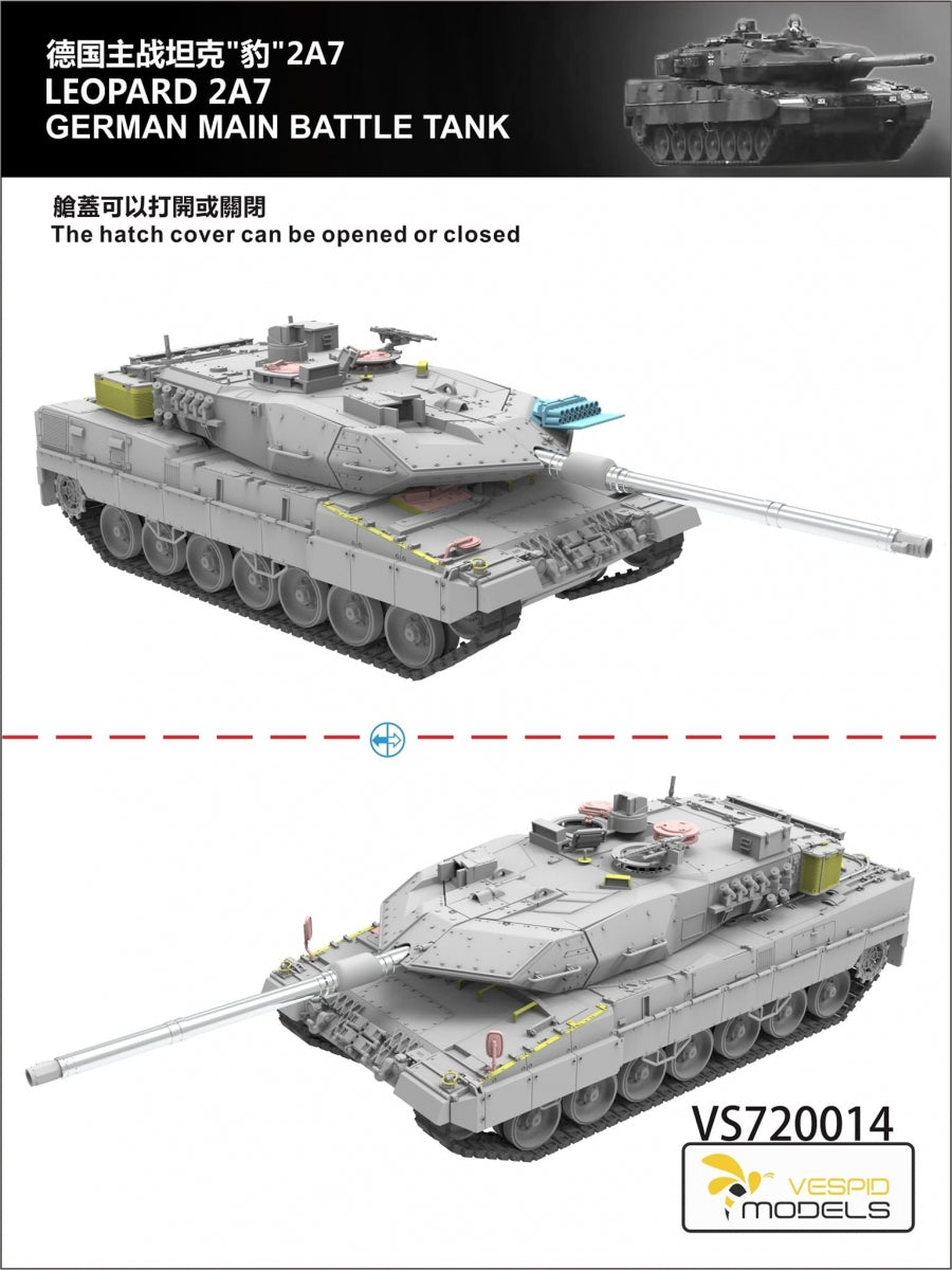 Vespid Models VS720014 Leopard 2A7 German Main Battle Tank 1/72 – zdjęcie 3