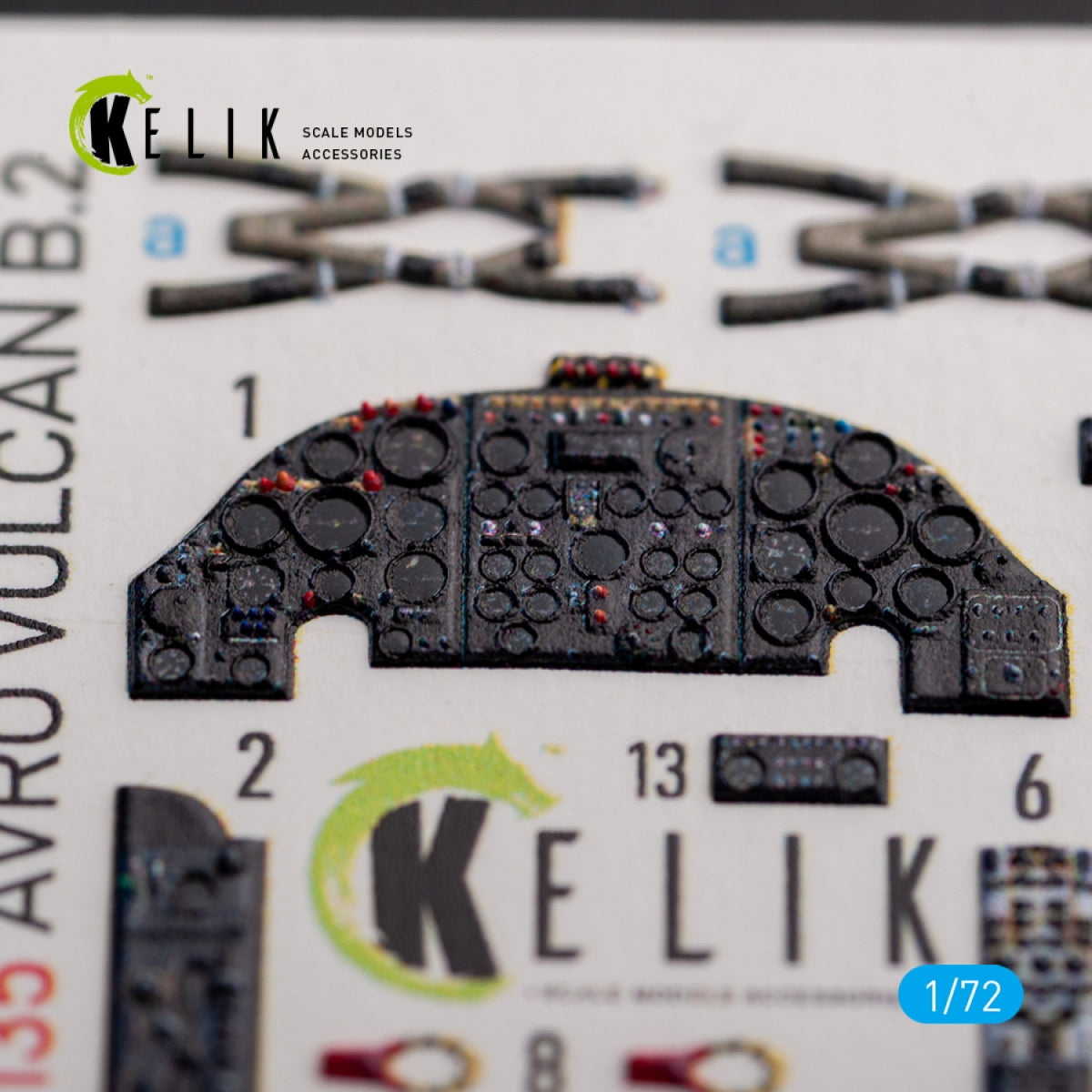 KELIK K72135 AVRO VULCAN B.2 Front cockpit - interior 3D decals for Airfix kit 1/72 – zdjęcie 3