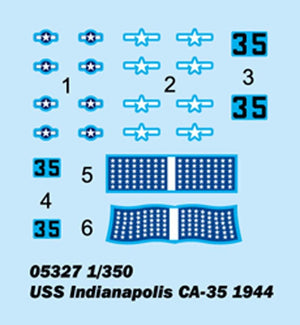 Trumpeter 05327 USS Indianapolis CA-35 1944 1/350 – zdjęcie 4