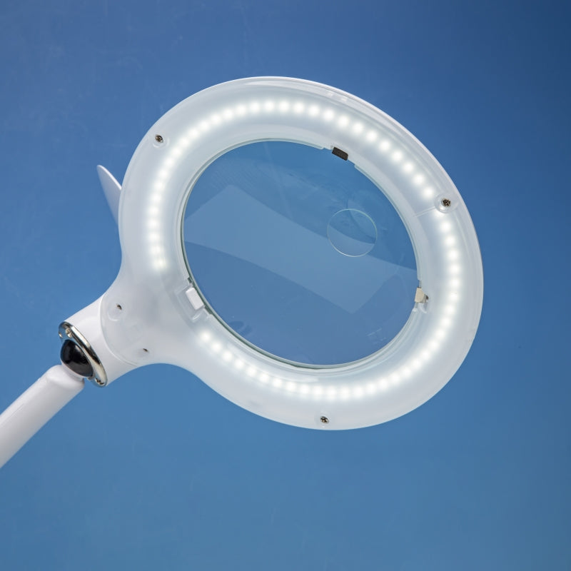 Lightcraft LC8098LED-EU LED Magnifier Table Lamp with Organiser Base / Kompaktowa Biurkowa Lampka Powiększająca LED z Podstawką Organizerem – zdjęcie 2