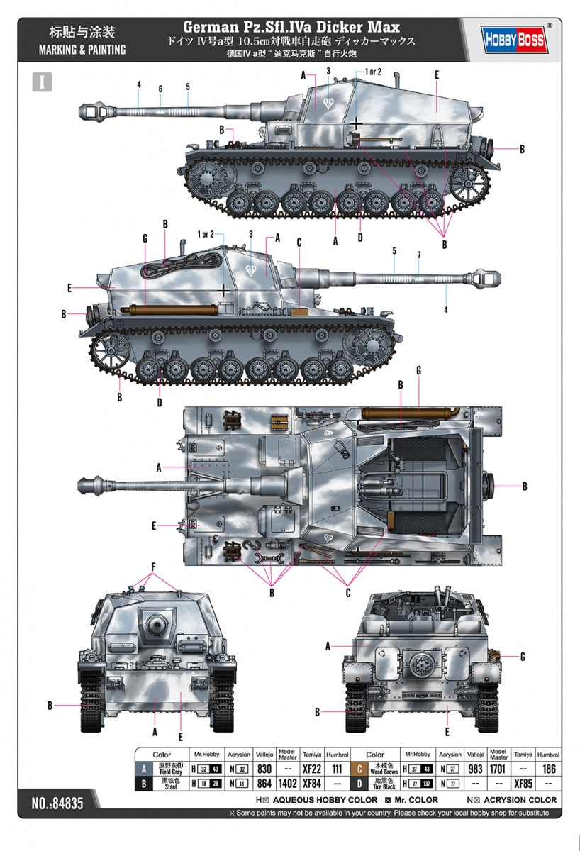 Hobby Boss 84835 German Pz.Sfl.Iva Dicker Max 1/48 – image 4