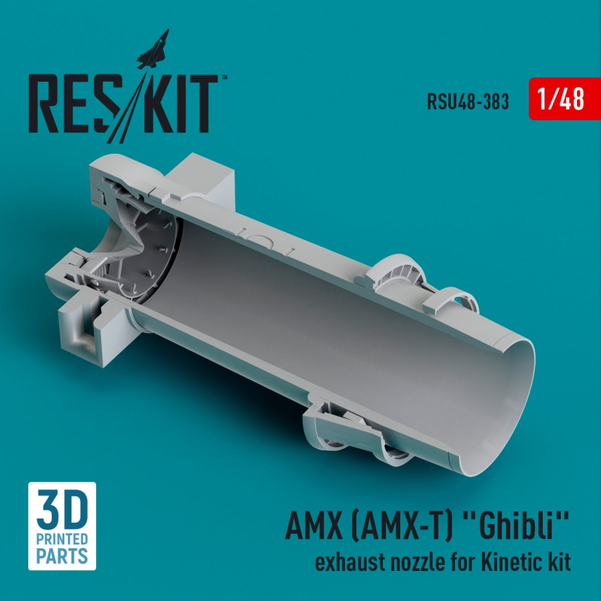 RESKIT RSU48-0383 AMX (AMX-T) "Ghibli" exhaust nozzle for Kinetic kit (3D Printed) 1/48