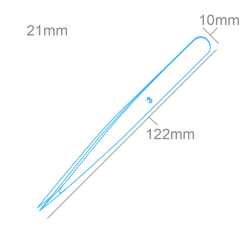 Modelcraft PTW2185-3 Fine Stainless Steel Tweezers (120mm) – Bild 2