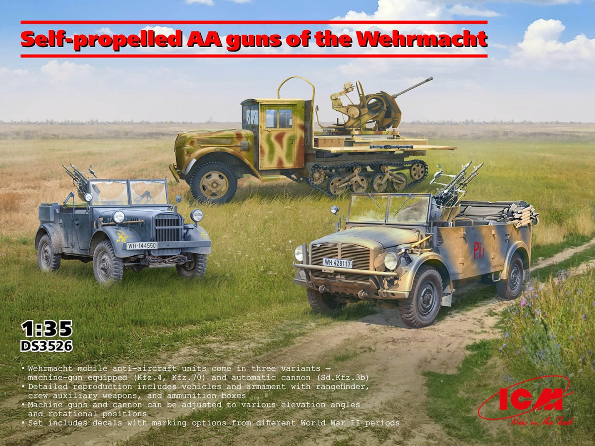 ICM DS3526 Wehrmacht Self-propelled AA vehicles 1/35 – zdjęcie 2