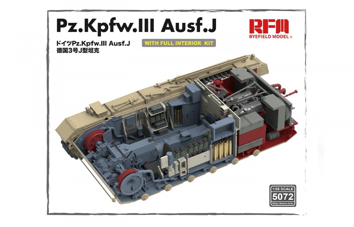 Rye Field Model 5072 Pz.Kpfw.III Ausf.J FULL INTERIOR 1/35 – image 7