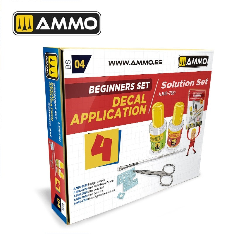 AMMO of Mig Jimenez 7821 Beginners Set - Decal Application