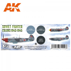 AK Interactive AK11742 SOVIET FIGHTER COLORS 1943-1945 3x17 ml – zdjęcie 2