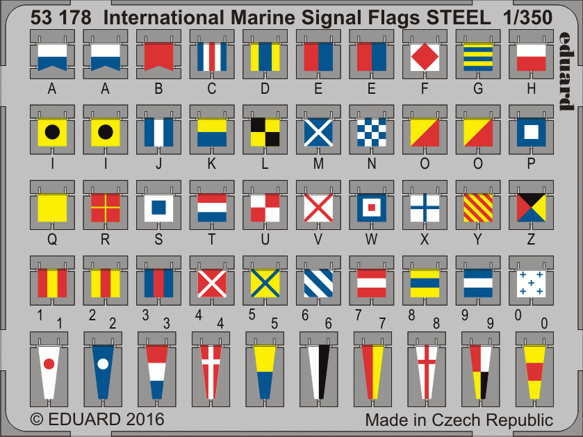 Eduard 53178 International Marine Signal Flags STEEL 1/350