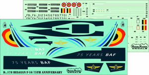 ModelMaker Decals D48178 Belgian F-16 75TH Anniversary 1/48 – image 2