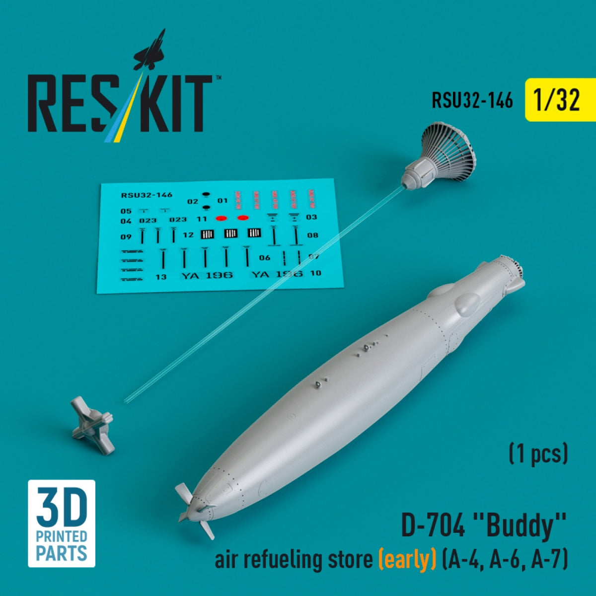 RESKIT RSU32-0146 D-704 "Buddy" air refueling store (early) (1 pcs) (3D Printed) 1/32