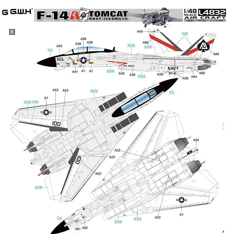 Great Wall Hobby L4832 F-14A Tomcat 1/48 – zdjęcie 2