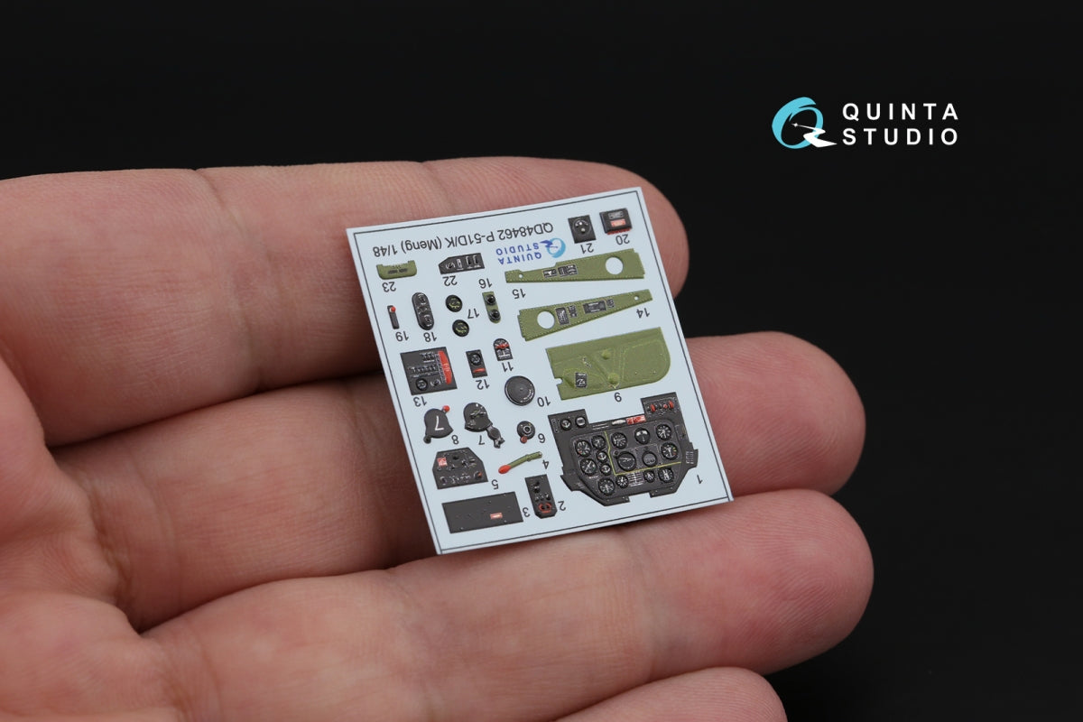 Quinta Studio QD48462 P-51D/K 3D-Printed colored Interior on decal paper (Meng) 1/48 – image 6