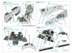Quinta Studio QD72065 F-4EJ KAI 3D-Printed &amp;amp; coloured Interior on decal paper (FineMolds) 1/72 – zdjęcie 2
