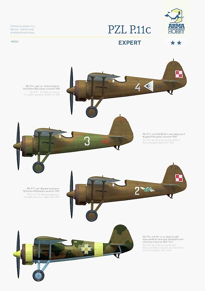 Arma Hobby 40001 PZL P.11c Expert Set 1/48 – zdjęcie 6