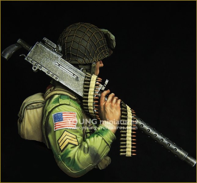 Young Miniatures YM1873 WW2 US AIRBORNE with M1919 1/10 – zdjęcie 4
