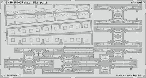Eduard 32459 F-100F slats for Trumpeter 1/32 – zdjęcie 2