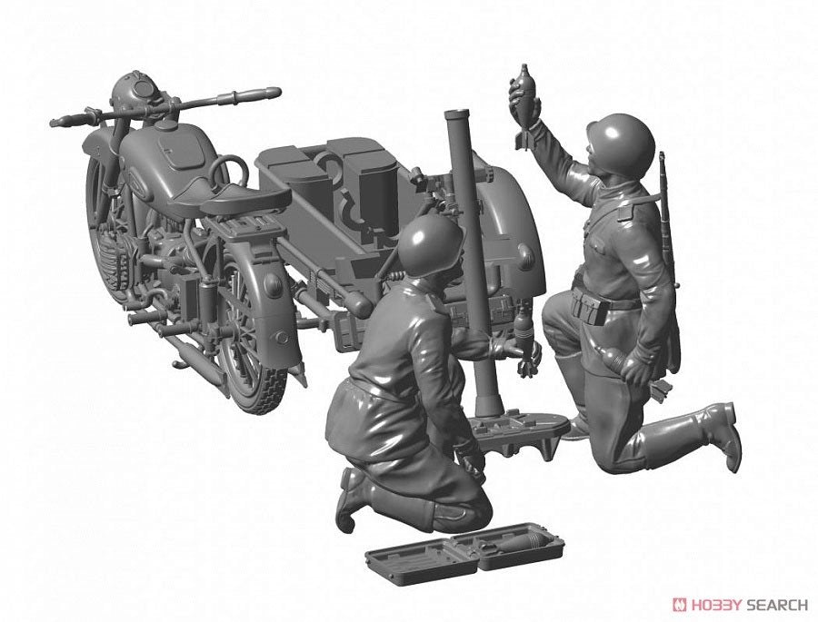 Zvezda 3651 Soviet Motorcycle M-72 with Mortar 1/35 – zdjęcie 4