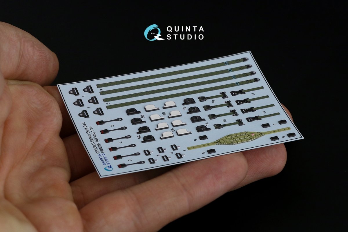 Quinta Studio QR35003 HUMVEE family belts, 3D-Printed &amp;amp; colored on decal paper (all kits) 1/35 – image 10