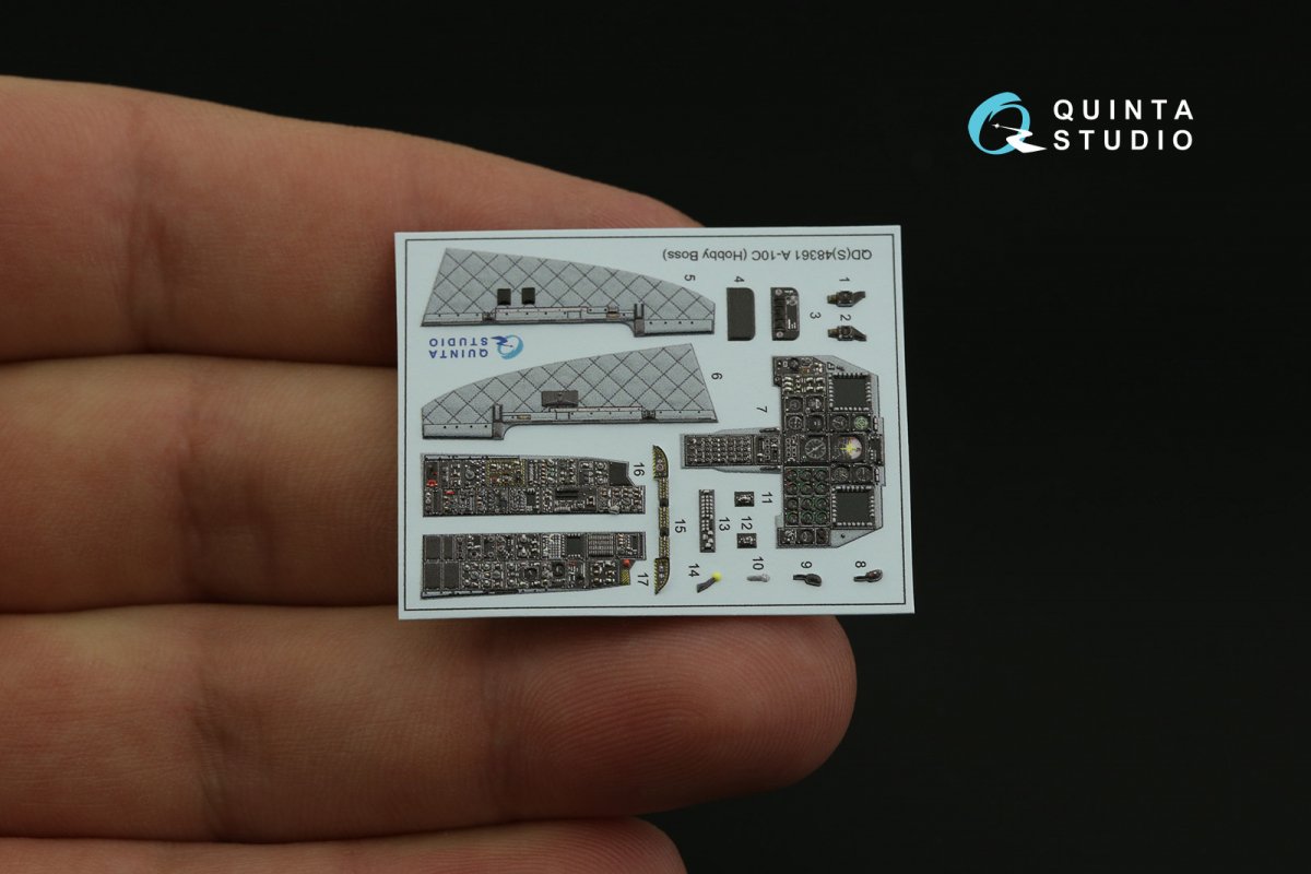 Quinta Studio QD48361 A-10C 3D-Printed &amp;amp; coloured Interior on decal paper (Hobby Boss) 1/48 – immagine 3