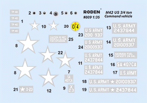 Roden 809 M42 US 3/4 ton 4x4 Command truck 1/35 – zdjęcie 3