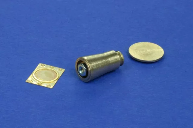 RB Model 35A09 Railroad flat buffer turned and photo etch brass kit set contains two buffers 1/35 – zdjęcie 4