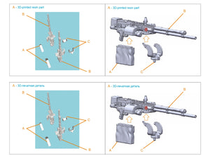 Quinta Studio QT72044 UBT Machine Gun (Soviet, WWII), 2 pcs (for all kits) 1/72