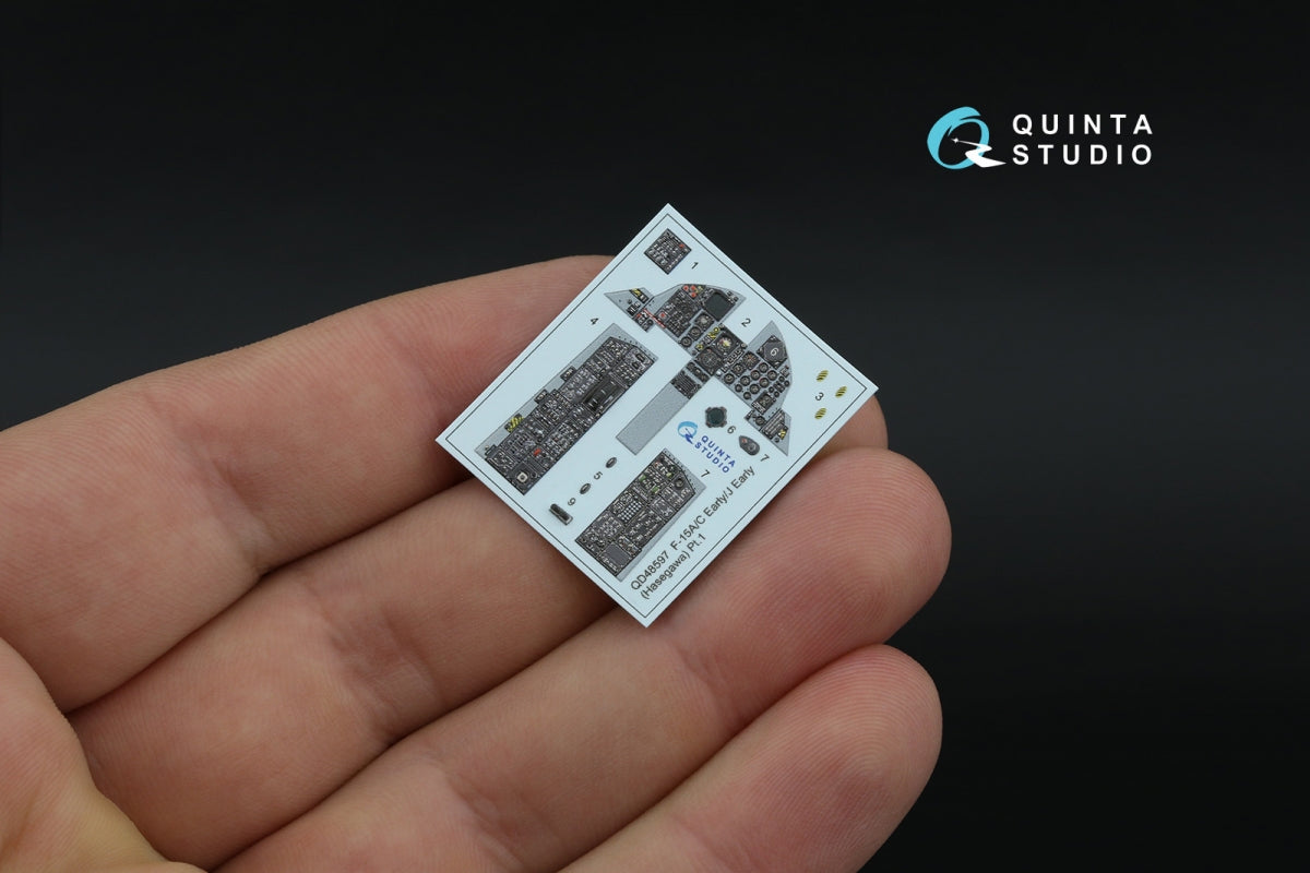 Quinta Studio QDS-48597 F-15A/F-15C Early/F-15J Early 3D-Printed &amp;amp; coloured Interior on decal paper (Hasegawa) (Small version) 1/48 – zdjęcie 4