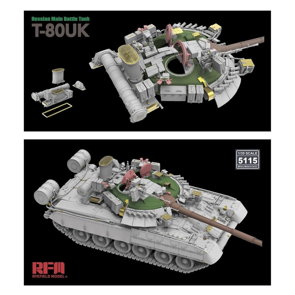 Rye Field Model 5115 Russian T-80UK Main Battle tank 1/35 – zdjęcie 5