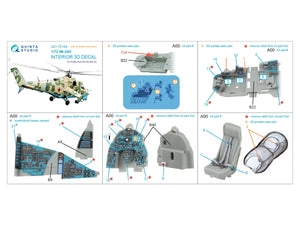 Quinta Studio QD+72184 Mi-24V 3D-Printed &amp;amp; coloured Interior on decal paper (Hobby Boss/ARK Models) (with 3D-printed resin parts) 1/72 – zdjęcie 12