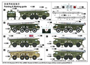Trumpeter 07179 Russian 9P113 TEL w/9M21 Rocket of 9K52 Luna-M Frog-7 tactical rocket 1/72 – image 4