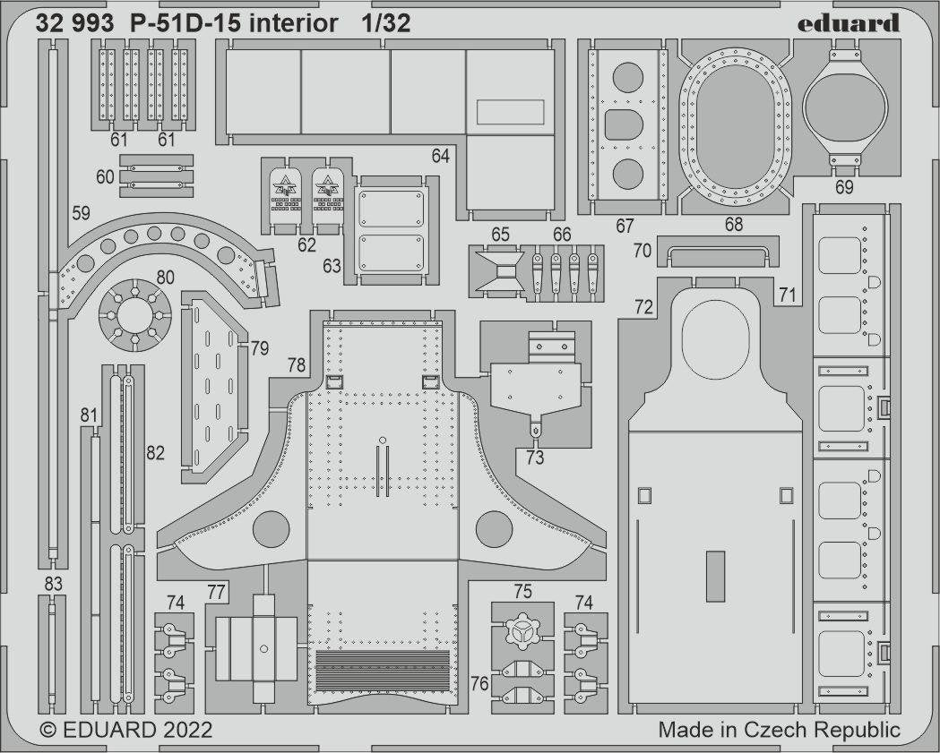 Eduard 32993 P-51D-15 interior REVELL 1/32