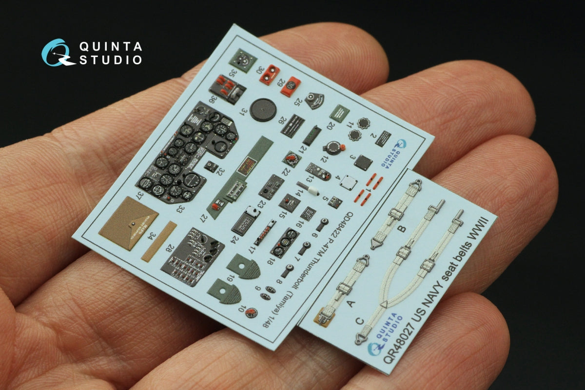 Quinta Studio QD48422 P-47M Thunderbolt 3D-Printed colored Interior on decal paper (Tamiya) 1/48 – image 2