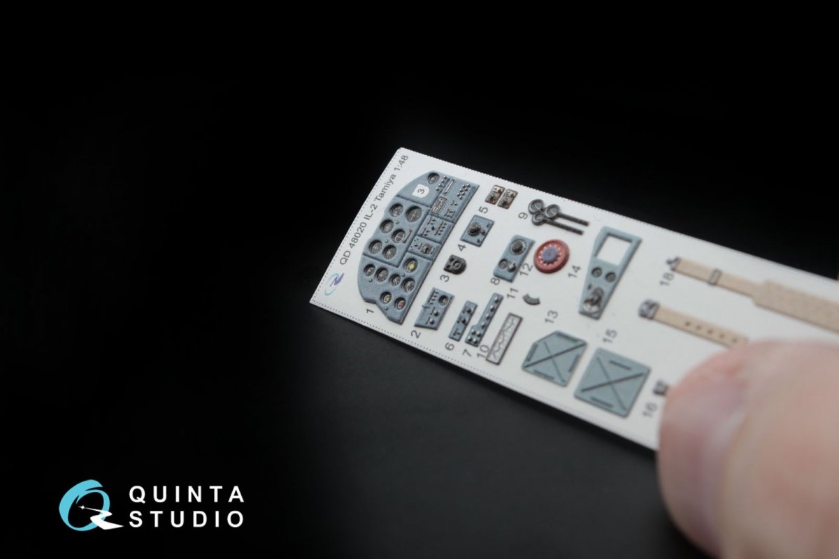 Quinta Studio QD48020 IL-2 3D-Printed &amp;amp; coloured Interior on decal paper (for Tamiya kit) 1/48 – Bild 5