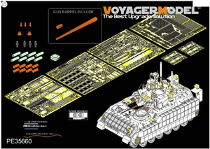 Voyager Model PE35660 Modern US Army M2A3 BRADLEY w/BUSK III IFV Basic (Gun barrel ,smoke discharger include) (For MENG SS-004) 1/35 – zdjęcie 2