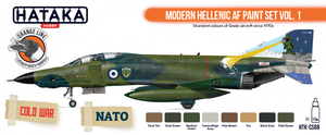 Hataka HTK-CS68 ORANGE LINE – Modern Hellenic AF paint set vol. 1 8x17ml – zdjęcie 2
