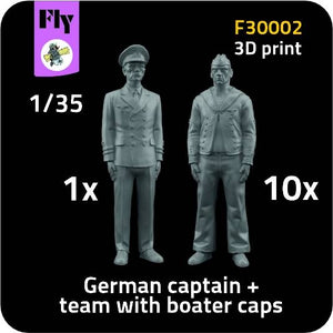 Fly F30002 1x German captain + 10x sailor figures with boater caps 1/35