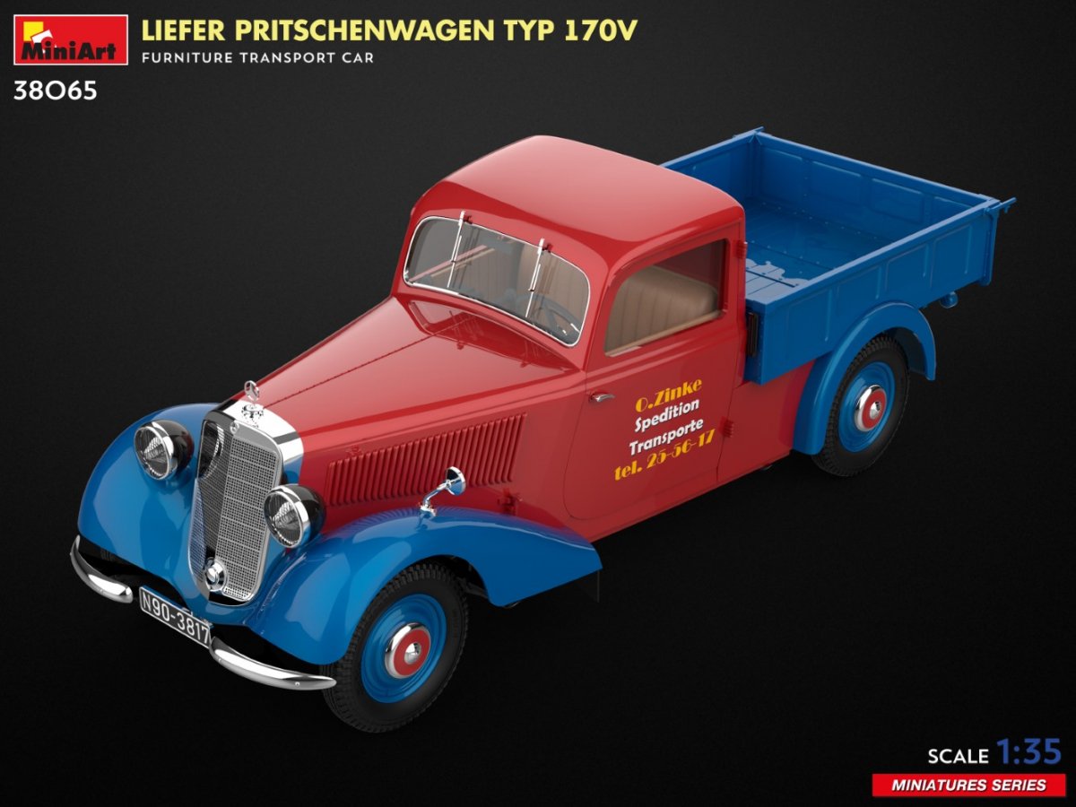 MiniArt 38065 LIEFER PRITSCHENWAGEN TYPE 170V. FURNITURE TRANSPORT CAR 1/35 – image 5